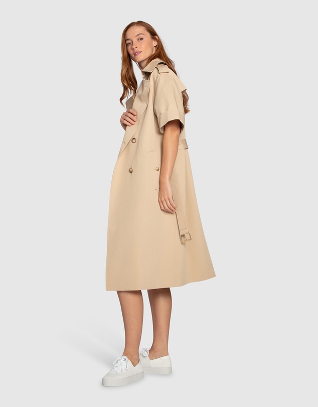 Belle & Bloom - Dust & Daring Short Sleeve Trench Style Dress