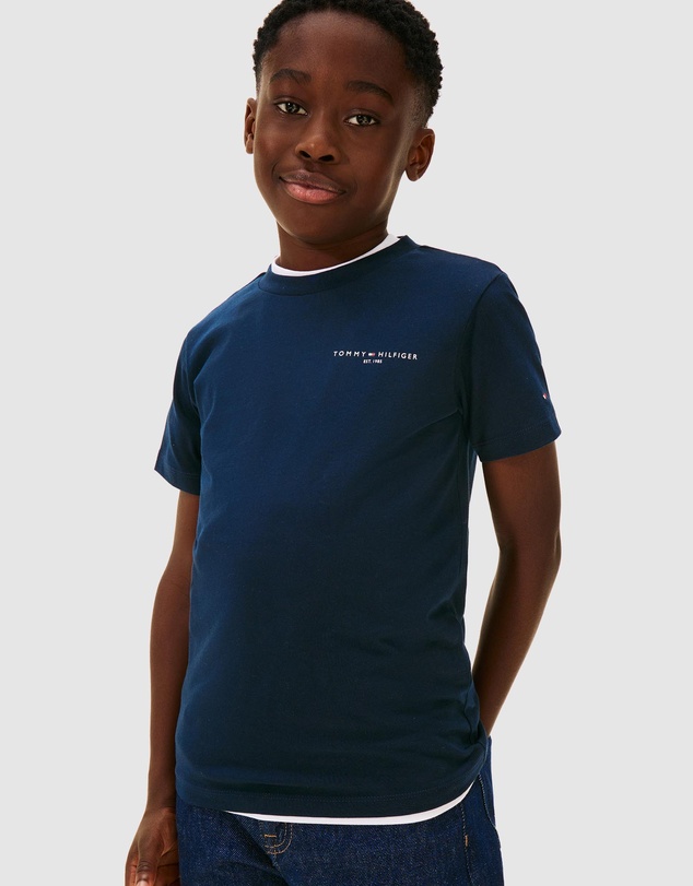 Tommy Hilfiger - Unisex Logo Crew Neck T-Shirt - Kids