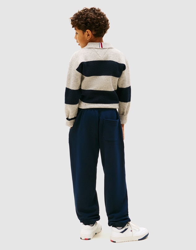 Tommy Hilfiger - Heritage Flag Logo Cuffed Drawstring Joggers - Kids