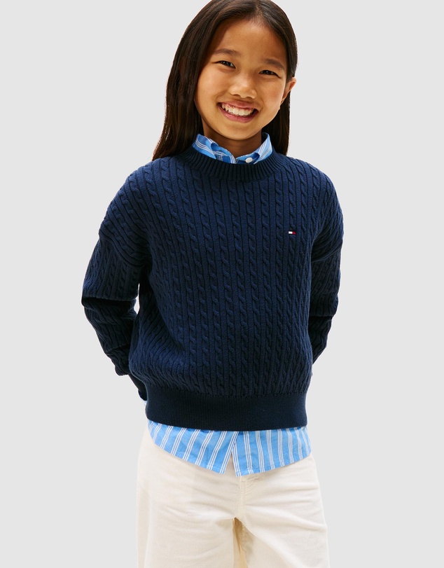 Tommy Hilfiger - Relaxed Cable Knit Jumper - Teens