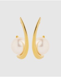 Najo - Mariselle Yellow Gold Pearl Earring