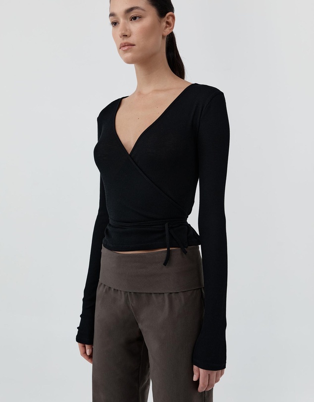 St. Agni - Baby Wool Wrap Top