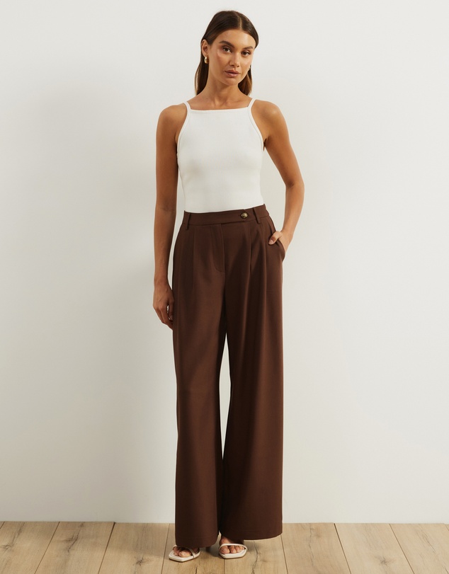 Atmos&Here - Agnes Pleated Tailored Pants