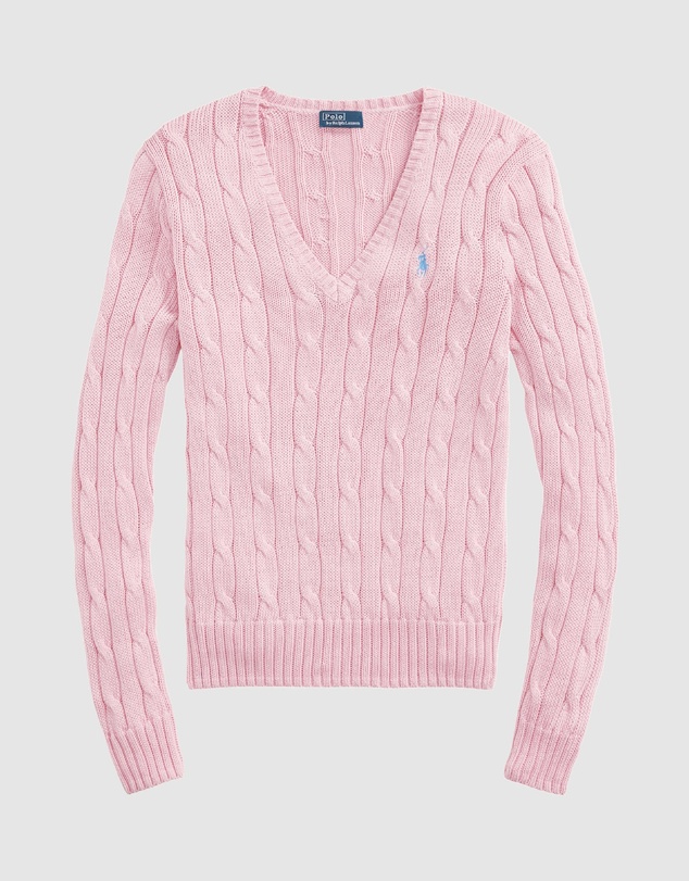 Polo Ralph Lauren - Cable-Knit Cotton V-Neck Sweater - ICONIC EXCLUSIVE