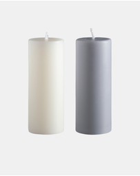 porter green - escc small pillar candle soy-blend unscented candles