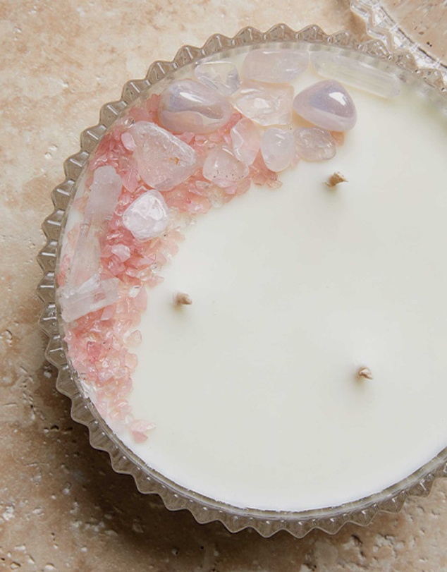 Silk Oil of Morocco - Love Potion Large Crystal Candle - Love & Connection