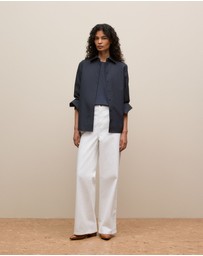 Trenery - Australian Cotton Half Sleeve T-shirt in Night Sky