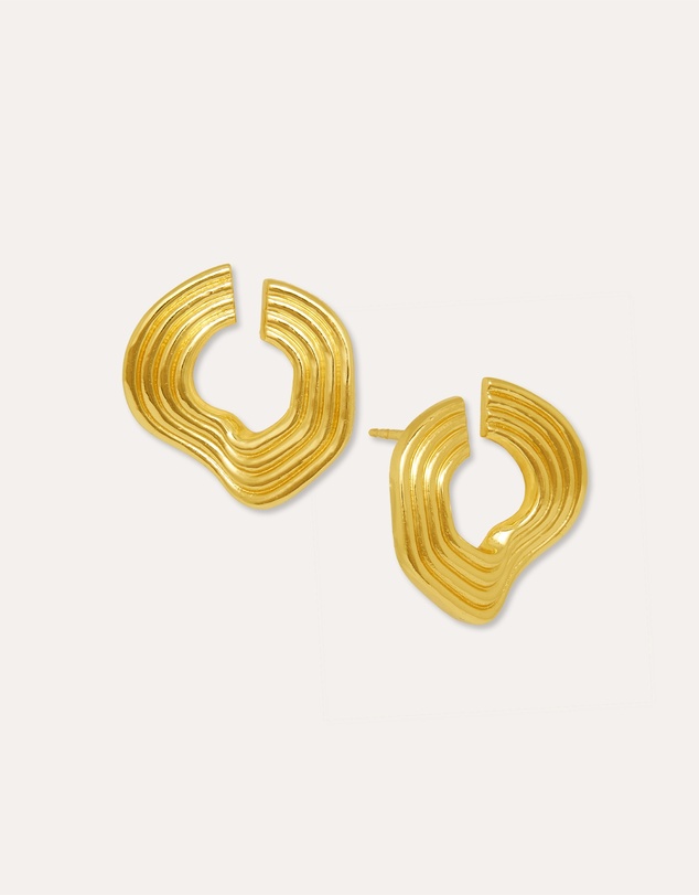 Ottoman Hands - Nara Wave GoldStud Earrings