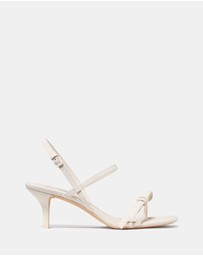 Kate Spade - Loop Smooth Leather Kitten Heel Sandals
