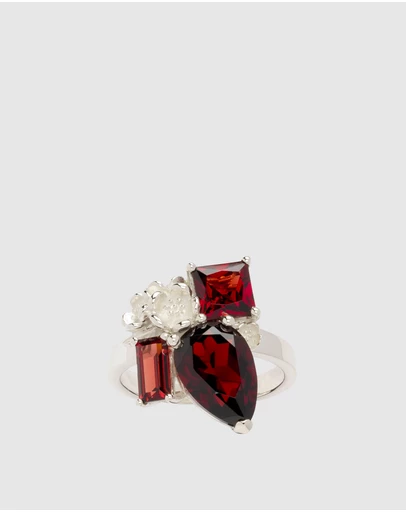 Karen Walker - Rock Garden Ring with Garnets