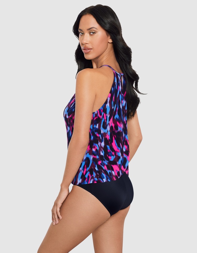 Magicsuit - Cherry Bomb Aubrey Draped High Neck Shaping Swimsuit