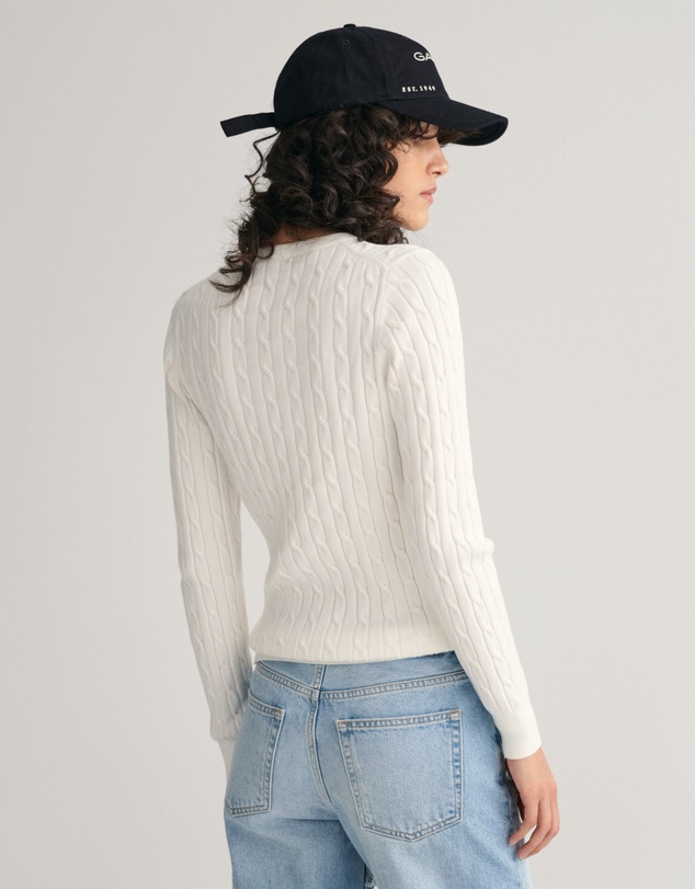 Gant - Stretch Cotton Cable Crew Neck Knit