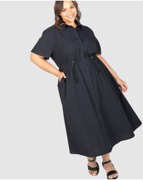 Love Your Wardrobe - Georgia Poplin Drawstring Dress