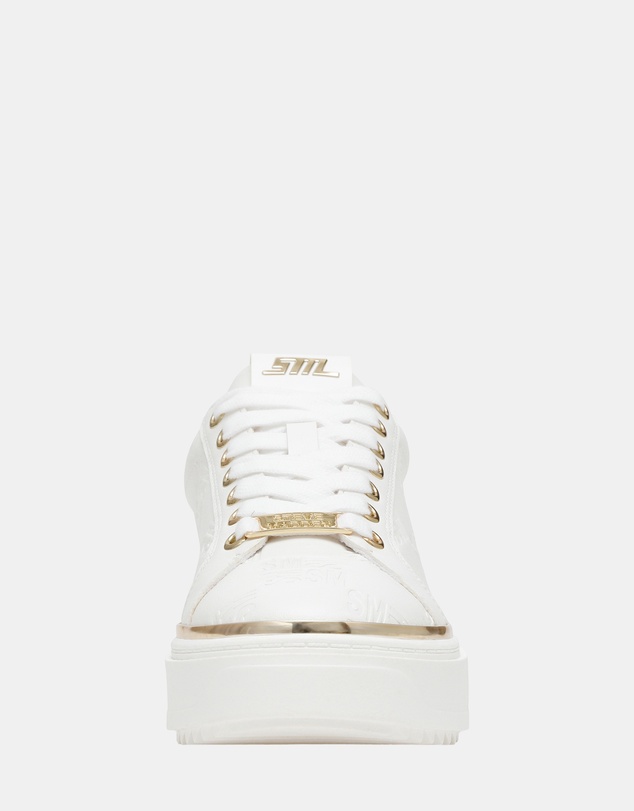 Steve Madden - On-Stage White/Gold Sneakers