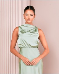 Azzurielle - Darsha Blouson Maxi Dress