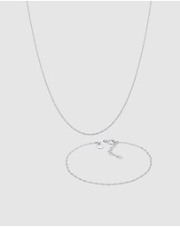 Kuzzoi - ICONIC EXCLUSIVE - Jewelry Set Links Basic Set Twisted in 925 Sterling Silver
