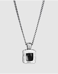 Haze & Glory - ICONIC EXCLUSIVE - Necklace Men Black Palm Onyx 925 Sterling Silver
