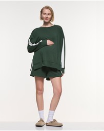 Soon Maternity - Side Stripe Cotton Shorts