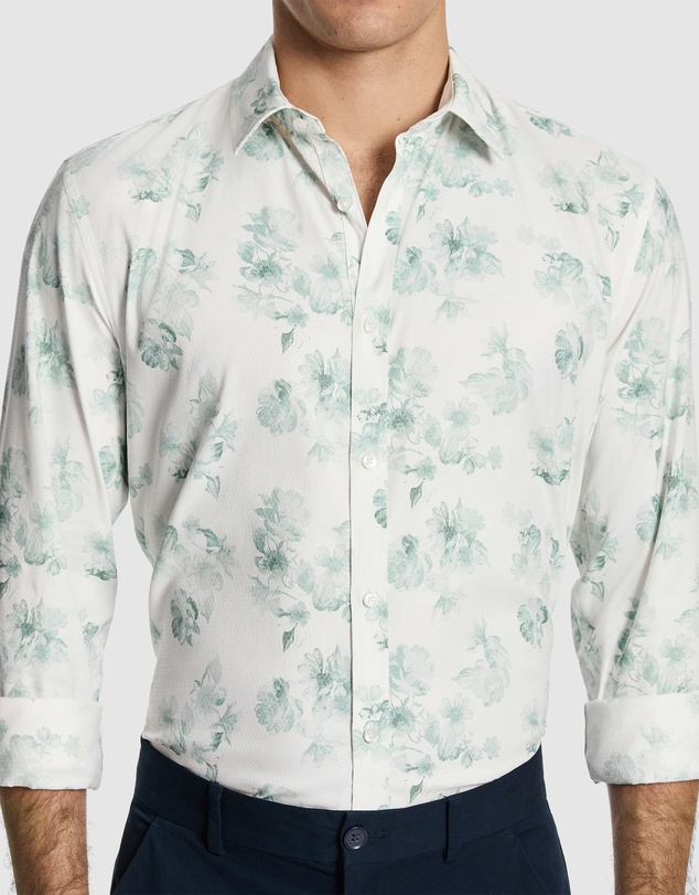 yd. - Catalunya Slim Floral Shirt