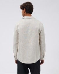 AERE - Linen LS Camp Collar Shirt
