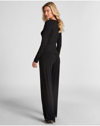 Hunkemoller - PJ LS Jersey Lace Nana Set