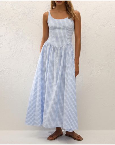 Paloma Check & Light Blue White