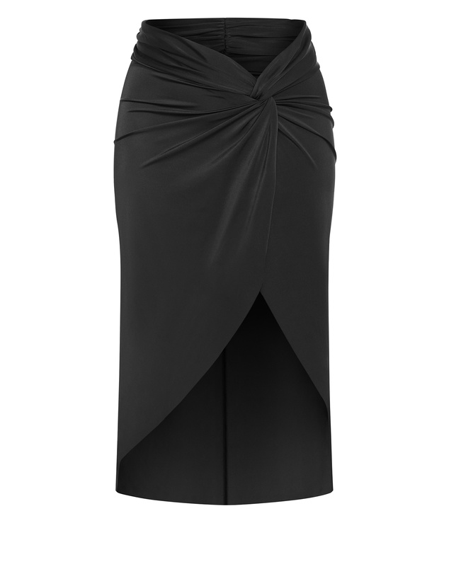 City Chic - Plus size Andros Swim Sarong Skirt - black
