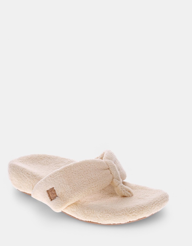 Mia Vita - Cozy Toe Post Slipper - Ivory