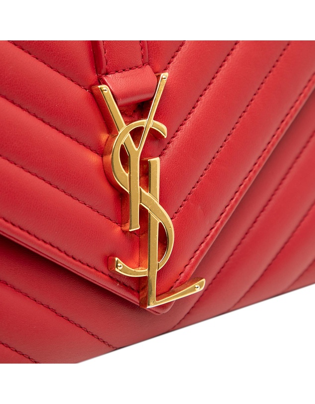 Pre-Loved by Azura Reborn - Pre-Loved Small Chevron Calfskin Monogram Envelope Bag