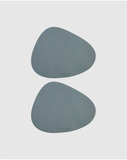 Lilly + Dash - Dog & Cat Asymmetric Placemats - Pebble Blue