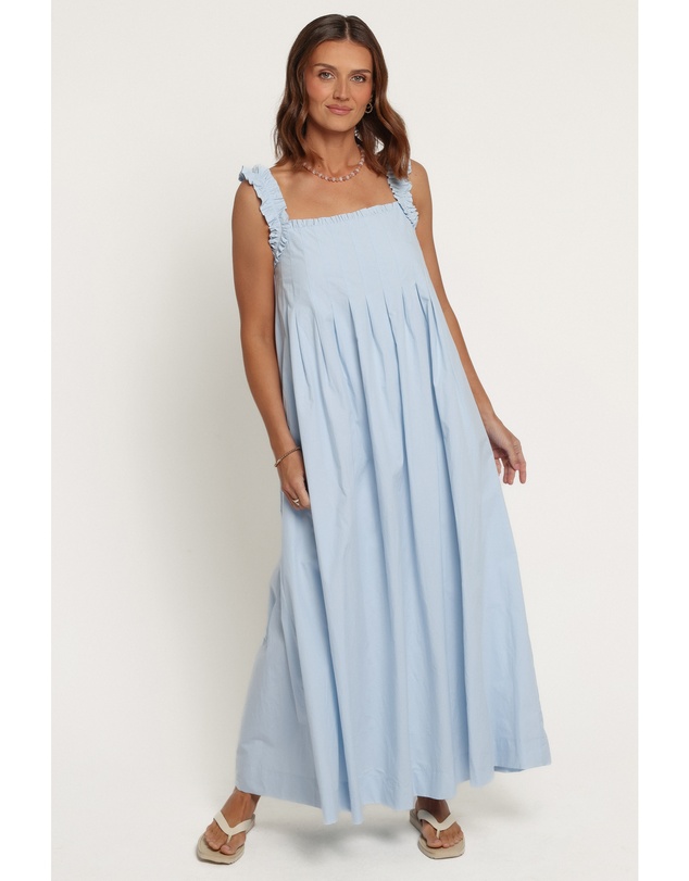 Petal & Pup - Madalyn Pleated Midi Dress - Light Blue