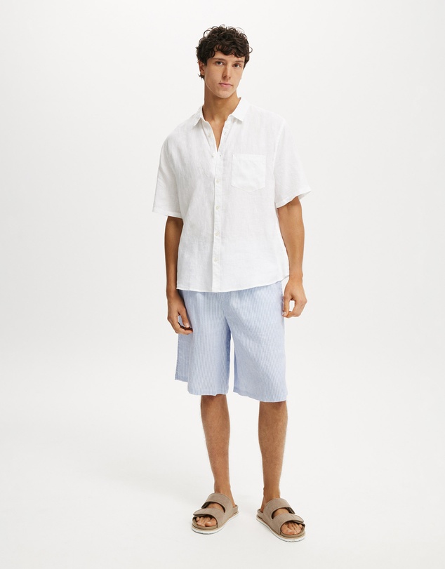 Cotton On - Relaxed Linen Short Sleeve Shirt