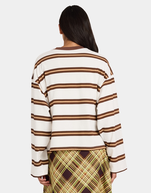 RVCA - Womens Berkley Long Sleeve Stripe T-Shirt