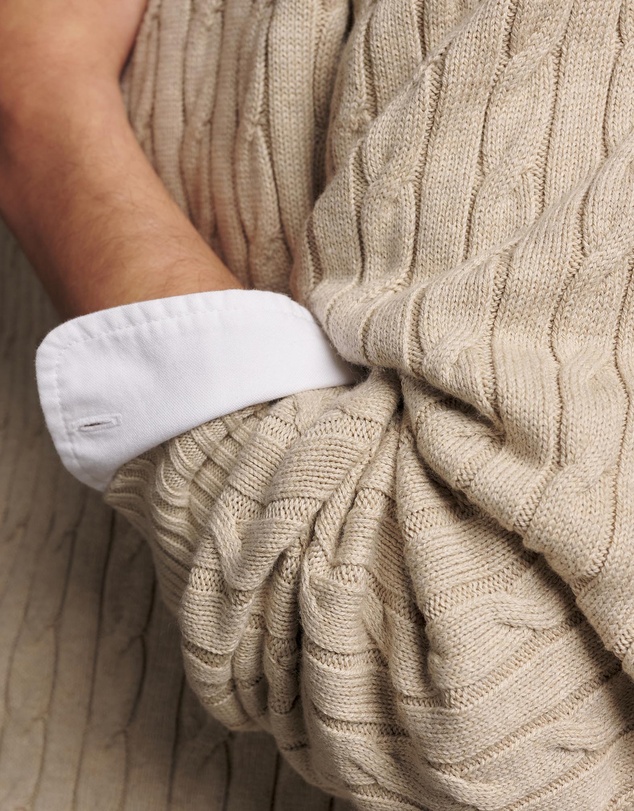 R.M.Williams - Jones Cotton Cable Crew Knit