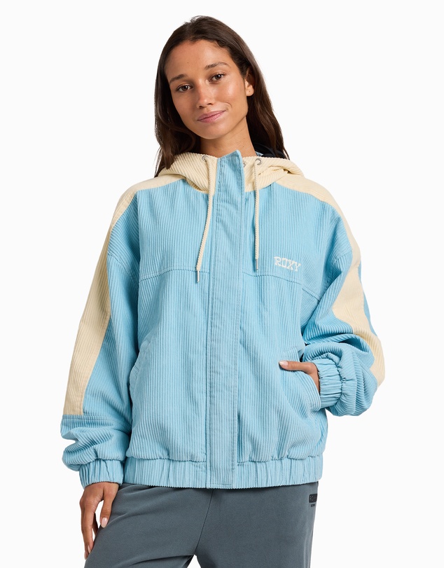 Roxy - Womens Duo Cord Zip Up Hoodie Jacket