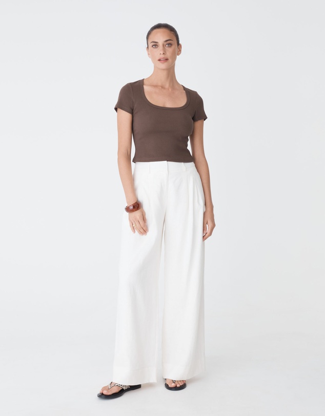 Forcast - Devon Scoop Neck Rib Tee