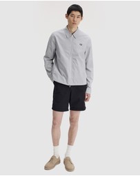 Fred Perry - Striped Seersucker Zip Through Overshirt