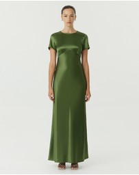 Third Form - Satin Bias Maxi Tee Dress