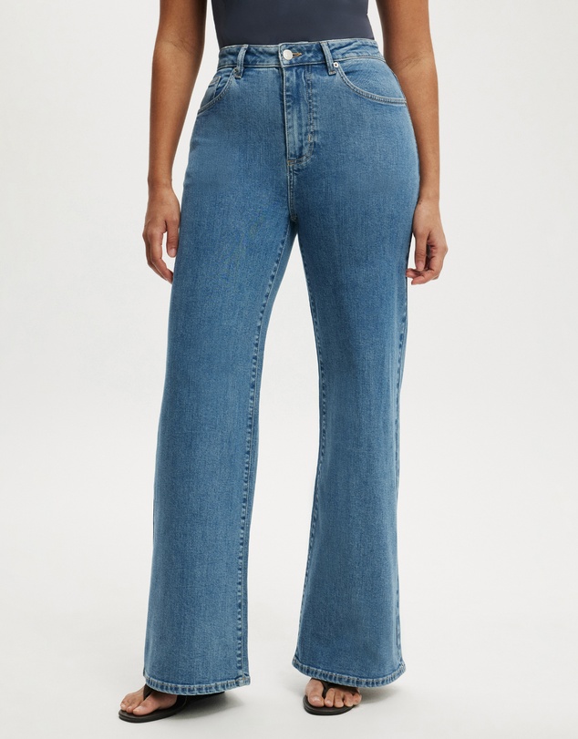 Cotton On - Curvy Stretch Wide Jeans