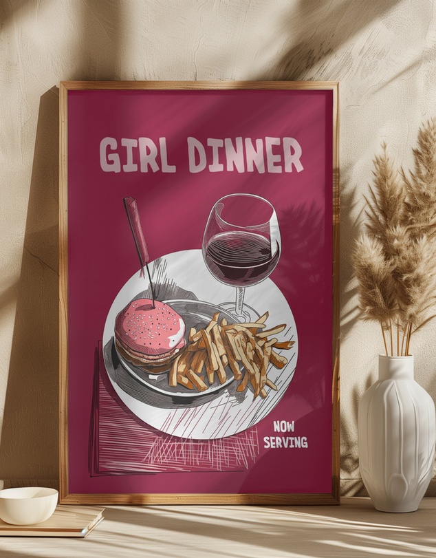 Olive et Oriel - Girl Dinner No 4 by Andreas Magnusson Art Print