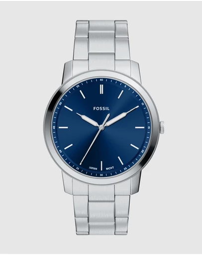 Fossil - Minimalist Silver Tone Analogue Watch
