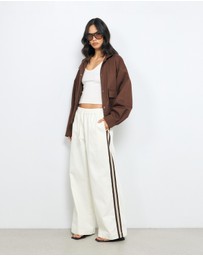 AERE - Contrast Stripe Denim Twill Pants