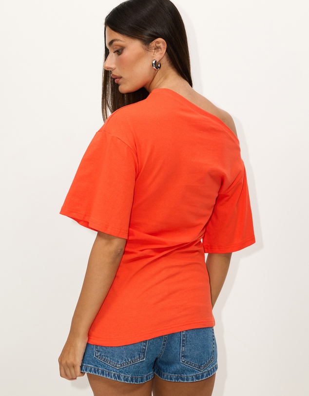 Dazie - Hazel Ruched Jersey Short Sleeve Top
