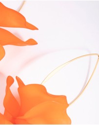 Lovisa - Orange Frosted Flower Drop Earrings