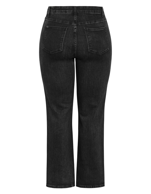 City Chic - Plus size Harley Fit Ivy Straight Leg Regular Jean - black