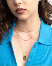 Lovisa - Gold Plated Rectangular Layered Necklace