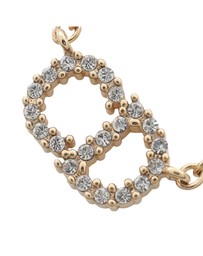 Pre-Loved by Azura Reborn - Pre-Loved Gold Plated Rhinestone Petit CD Logo Pendant Necklace