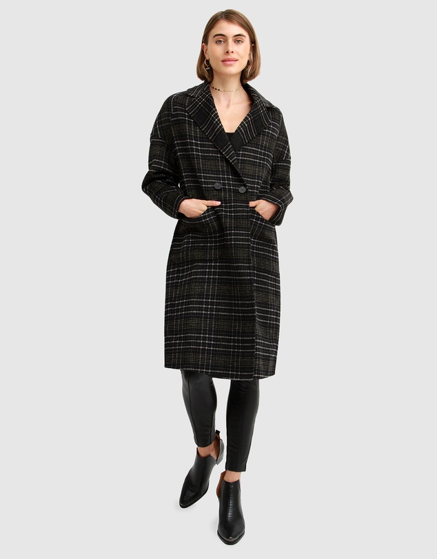 Belle & Bloom - Publisher Double-Breasted Wool Blend Coat