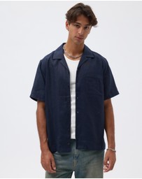 AERE - Kian Linen Camp Collar Shirt