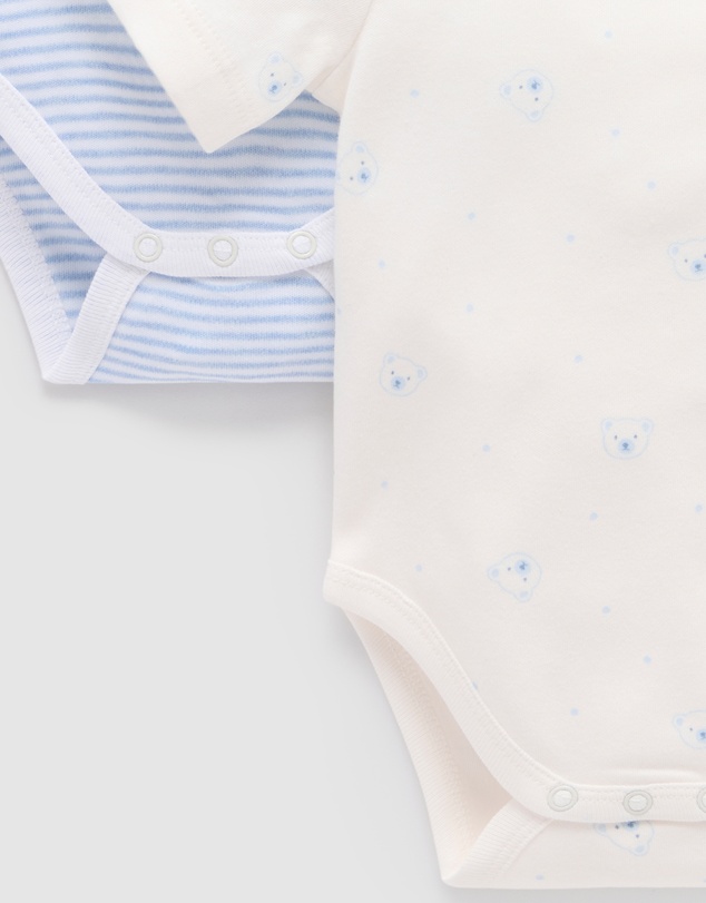 Purebaby - 2 Pack Short Sleeve Bodysuit - Babies